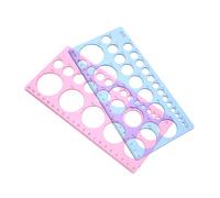 SEWACC 2 Pièces Pochoirs Circulaires Plastique de Règles Géométriques pour Dessin et Mesure Outils de Traçage Pratiques pour École et Bureau Bleu Rose
