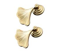 SEWACC 2 pièces Poignée Meuble Poignée Tiroir Forme Éventail Bouton Meuble Décoratif pour Armoire Placard Commode et Bibliothèque Installation Facile