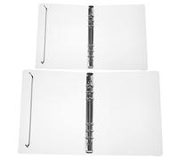 SEWACC 2 pièces Protège Bloc Notes Transparent PP Mat Couverture Souple Anneaux avec Bande Élastique Étui Antidérapant pour Classeur Rechargeable et Lot