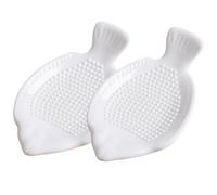 SEWACC 2 Pièces Râpe Manuelle en Céramique Blanche, Forme Poisson