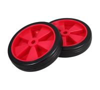 SEWACC 2 Pièces Roues Universelles pour Compresseur Air Caoutchouc Renforcé avec Vis et Écrou Roues Résistantes à Usure pour Mobilité Facile Atelier et Chantier