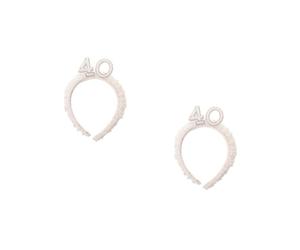 SEWACC 2 Pièces Serrage-tête Élégant en Perles Artificielles Blanches pour Femmes et Filles, Adapté à Tous Types de Coiffures, pour Événements Après- et Anniversaire 40 Ans