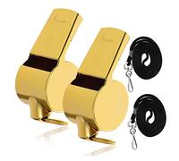 SEWACC 2 pièces Sifflets Inox avec Cordon Ajustable Sifflet Arbitre Extérieur Durable et Corrosion pour Entraînement