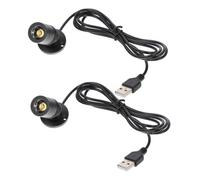 SEWACC 2 pièces Spotlight LED Cabinet USB Mini Lampe Intérieur avec Angle Réglable Éclairage Vitrine Sans Perçage Lumière Blanche Chaude pour Meuble et Présentoir