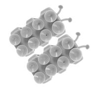 SEWACC 2 Pièces Support de Mural à Ventouse Réglable Fixation sans Perçage Support pour Douchette à Main Accessoire Durable pour Salle de Bain Finition Grise