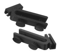 SEWACC 2 Pièces Support de Tuyau Réglable pour Seau, Clip Noir en ABS | Fixation Rapide à Vis, Usage Aquarium et Jardin, Maintien Stable du Tube D'eau