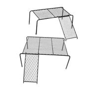 SEWACC 2 pièces Support Poulailler avec Plateforme et Échelle Rack Poule Perforé Résistant pour Exercice et Alimentation des Petits Animaux Améliore Coordination et Espace Cage