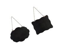 SEWACC 2 pièces Tableau Noir Bois Miniature à Suspendre Double Face DIY pour Messages et Noir Ardoise Pratique pour Éducative et Réutilisable