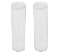 SEWACC 2 Pièces Tube de Volant de Badminton en Plastique Transparent | Rangement Compact avec Capuchon, Accès Rapide et Protection la Poussière, pour École et Maison