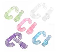 SEWACC 2 pièces Tuyau de Jeu pour Hamster Plastique Bleu Tunnel Externe Résistant pour Cage Accessoire de Sport Modulable pour Petits Animaux