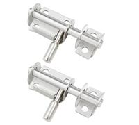 SEWACC 2 pièces Verrou de Sécurité Porte Acier Inoxydable Loquet Coulissant Anti-vol Double Tête Renforcée Installation Facile pour Maison et Hôtel