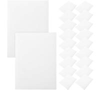 SEWACC 20 feuilles de patchs de réparation auto-adhésifs, 20 x 15 cm, pour réparer les trous dans les doudounes, ruban adhésif blanc sans couture pour une utilisation domestique.