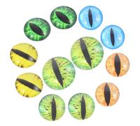 SEWACC 20 Paires Yeux Ronds Verre Cristal pour Loisirs Créatifs Fabrication de Poupées Accessoires DIY pour Amigurumis et Jouets