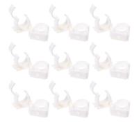 SEWACC 20 Pièces Attache de Fixation pour Conduits en Plastique Blanc Design à Boucle Pratique, Collier de Serrage pour Tubes Adapté à Usage Domestique