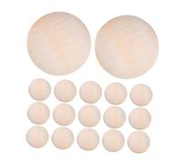 SEWACC 20 pièces Boules Bois Naturel Non Finies pour Décoration DIY Artisanat Créatif Projets Art et Fabrication de Guirlandes de Noël