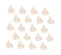 SEWACC 20 Pièces Décorations de Voilier pour Bricolage Nautique Slices de de Bateau à Peindre pour Fête Décoration Suspendue