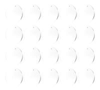 SEWACC 20 pièces Disques Acryliques Ronds Transparent Lot pour Artisanat Bijoux DIY Décorations et Accessoires de Clé Matériaux Durables et
