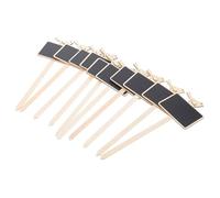 SEWACC 20 Pièces Étiquettes Ardoise Bois Mini Tableaux Message DIY Décor Oiseaux Fleurs Panneaux Signalétiques Pratiques pour Fêtes et Notes Surface Lisse Sans Écharde
