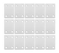 SEWACC 20 pièces Lot Plaques Mending Plates Acier Inoxydable Supports Plats Droits pour Fixation Meubles Connecteurs Robustes pour Réparation et Union de Bois