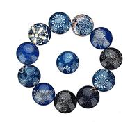 SEWACC 20 pièces Patches Verre Rond pour Fabrication de Bijoux DIY Accessoires de Création Motif National Mixte pour Décoration Bijoux et Artisanat