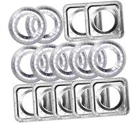 SEWACC 20 pièces Tapis de Protection Aluminium pour Cuisinière à Gaz Résistants à Huile Accessoires de Nettoyage Efficaces Protection Durable pour Brûleurs de Cuisinière Nettoyage