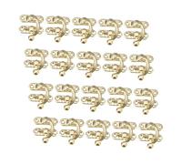SEWACC 20 pièces Vintage Cabinet Latch Set Durable Horn Hook Lock For Wood Boxes DIY Crafts Retro Style Wood Jewelry Cabinet Toolbox