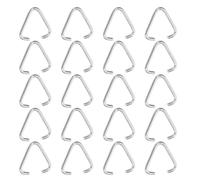 SEWACC 200 Pièces Anneau de Jonction Triangulaire pour Étiquette Volante | Ouverture Simple, Pose sans Outil, Usage Répété sans Pliage, Métal Argenté pour Présentoirs et Caisse