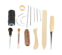 SEWACC 21 Pièces Kit de Outils pour Reliure de Faits Main avec Fil Ciré Aiguilles Courbées Plioir Os et Poinçon Papier pour Débutants et Projets DIY
