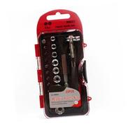 SEWACC 23 pièces Coffret Douilles Embouts Tournevis Cliquet Ergonomique pour Réparation Voiture Maison