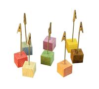 SEWACC 24 pièces Porte Clip Mémo Bois de Supports Colorés pour Photos Notes et Messages Décoration Pratique pour Bureau et Maison