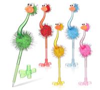 SEWACC 24 Pièces Stylo à Bille en Plastique D'autruche Peluche Légère et Facile à Ranger, pour Marquer des Choses Importantes ou Écrire des Cartes de Vœux Plusieurs styles