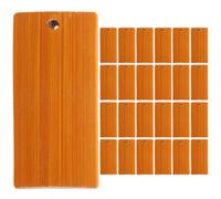 SEWACC 25 Pièces Pendentif pour Porte-clés en Bambou Rectangulaire, Brun, | Surface Vierge pour Écrire, Peindre et Sculpter, Trous de Ficelle, Format Simple pour Loisirs Créatifs