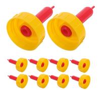 SEWACC 25 Tétines pour Biberons de Lait D’animaux, Tétines en Polypropylène Résistantes, Taille Standard, Couleur Rouge, Lot de 25 Pièces pour Alimentation des Agneaux, Moutons et Jeunes