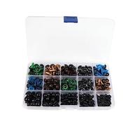 SEWACC 264 pièces Yeux de Sécurité Plastique pour Marionnettes et Peluches Boutons Dœil pour Couture DIY Accessoires pour Poupées Ours et Animaux Peluche