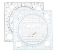 SEWACC 2pcs Pochoirs Circulaires pour Dessiner en Abs Solide Règle Circulaire Précise pour Dessin Technique et Conception Architecturale