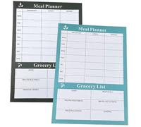 SEWACC 2pièces Bloc-notes Déchirable pour Planning Repas Hebdomadaire Cahier Menu Diététique pour Cuisine Calendrier Familial Pratique et Liste Alimentaire