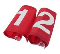 SEWACC 2pièces Drapeaux Entraînement de Golf Polyester avec Numéros Drapeaux Portables pour Terrain de Golf Matériel Entraînement