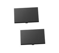 SEWACC 2pièces Porte-Cartes Métallique Noir Organiseur De Visites Élégant pour Professionnels Support Pratique pour Cartes De Crédit Et Identité pour Bureau Et Déplacements