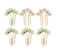 SEWACC 3 Paires de Bâtonnets à Cheveux Chinois - Épingles à Chignon Fleuries, Style Classique - Accessoire de Tête Élégant pour Tenues Ethniques, Mariages Et Réunions à La Maison