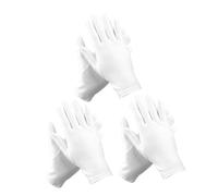 SEWACC 3 paires Gants Élastiques Spandex pour Bijouterie Blancs Gants Dinspection et Détiquette Confortables Adaptés Protection Boutique et Manipulation Fine