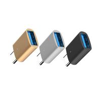 SEWACC 3 pièces Adaptateur USB Type-c vers USB avec Indicateur LED Convertisseur Charge Rapide Connecteur Compact pour Smartphone Tablette et PC Portable Compatible OTG