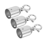 SEWACC 3 Pièces Arrêt Cordon Robuste avec Crochet Sécurisé Embouts Stopper pour Fixation Corde de Poteaux de Foule et Installations de Couleur Argentée