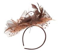 SEWACC 3 Pièces Bandeau Style Rétro pour Cheveux Fleurs, Perles et Plumage en Maille, Accessoire Chic et Élégant pour Mariage ou Fête, Facile à Porter