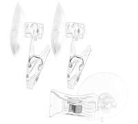 SEWACC 3 Pièces Clip Alimentaire à Ventouse pour Aquarium, Positionnable | Plastique Étanche, Maintient Algues et Laitues, Fixation à Ventouse, pour Bac à Poissons