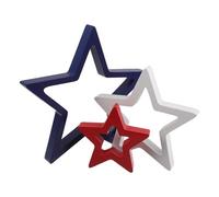 SEWACC 3 Pièces Décorations Patriotiques Lot de Rustiques pour Centre de Table Accessoires pour Fête de Indépendance Memorial Day