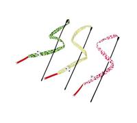 SEWACC 3 Pièces Jouets pour Taquiner Les Chats pour Chat Peluche en Baguette De Chaton Teaser Cringing Serpent