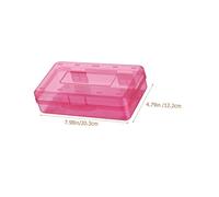 SEWACC 3 pièces Lot de Boîtes à Crayons Plastique Transparentes Empilables Rangement Simple et Pratique pour Étudiants Organisation des Fournitures Scolaires Couleur Couleur Aléatoire
