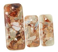 SEWACC 3 pièces Pendentifs Rectangulaires Jade Coloré Charms Légers et Durables pour Création de Bijoux DIY Accessoires Créatifs pour Bracelets et Colliers par Pack