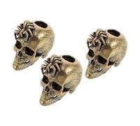 SEWACC 3 Pièces Perles Vintage Laiton pour Bijoux DIY Pendentifs Crâne et Araignée avec Grand Trou Charms Rétro pour Bracelets et Accessoires Gothiques Lot