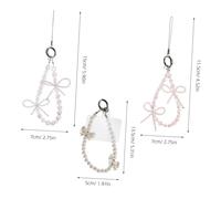 SEWACC 3 pièces Phone Wrist Lanyard Short Strap With Butterfly And Pearl Charms For Women Phone Case Chain For Camera And Backpack Accessories